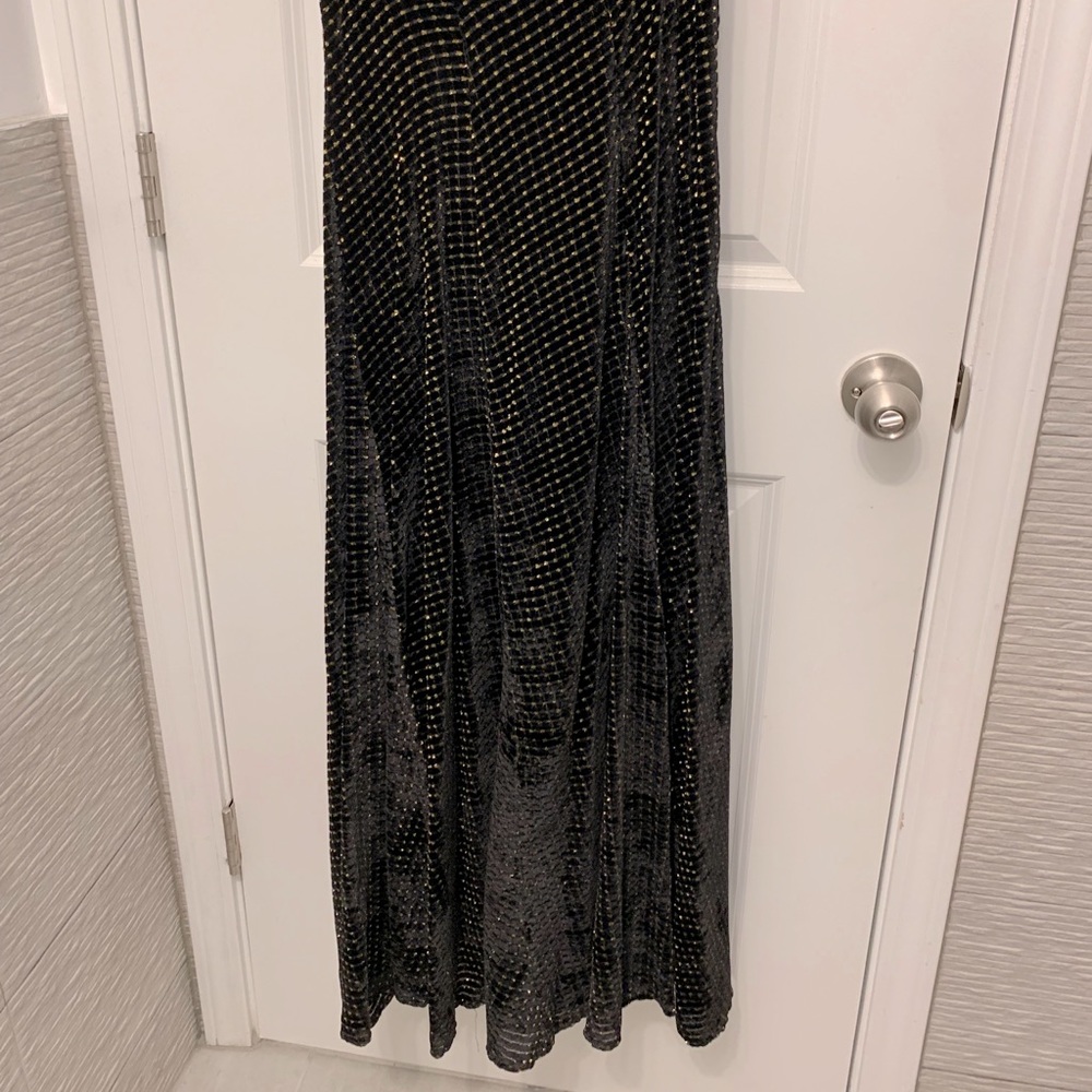 Maxi black and gold skirt